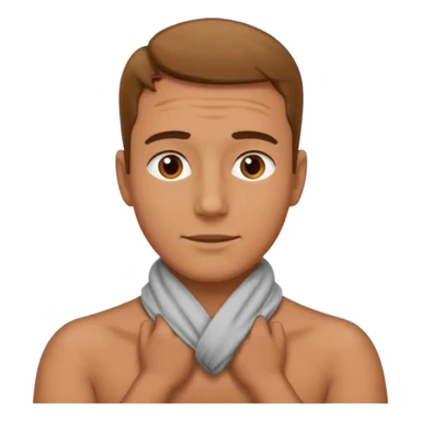 Man with hands around neck sticker