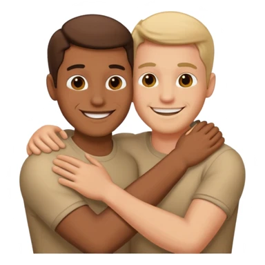 Due maschi che si abbracciano  sticker