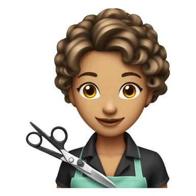 pretty hairdresser woman  sticker