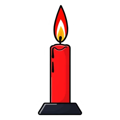 red candle sticker