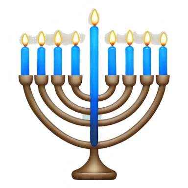 Menorah with blue lights sticker