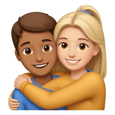 two friends hugging sticker