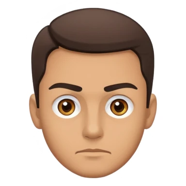 Generate a sarcastic emoji or sticker in a minimal flat-design style.  
The emoji should display a confident “nah, not today” attitude:  
- raised eyebrow  
- slight smirk  
- subtle eye-roll or side glance  
- man sticker