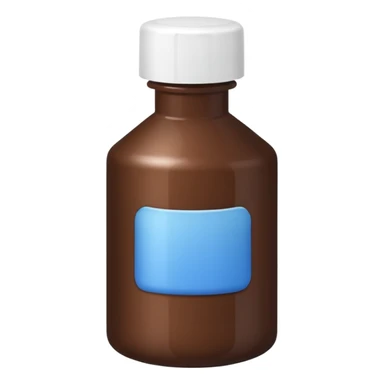 Bottle of brunette Hair dye sticker
