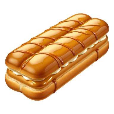 3d realistic Butterscotch éclair  sticker