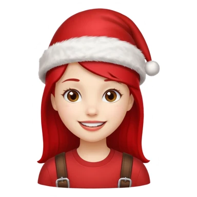 Girl in red Christmas hat with buckle accent.









































 sticker