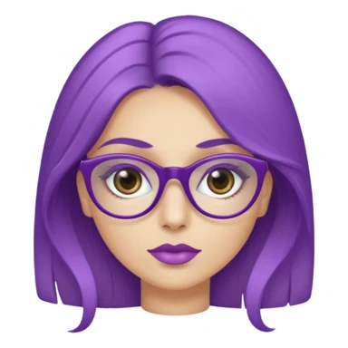 donna bella, occhi azzurri con occhiali, capelli medi, lisci e biondi, lavora al pc. Labbra color malva chiaro sticker