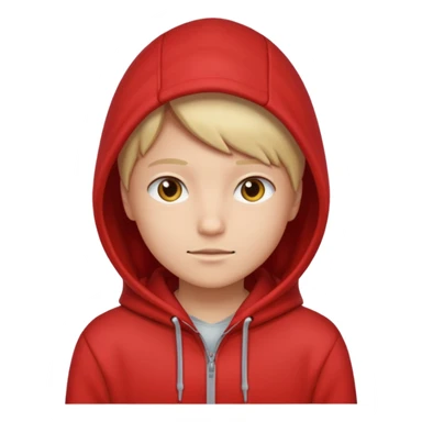 Red hoodi emoji  only no smile on that hoodie sticker