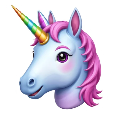 happy smiling unicorn sticker