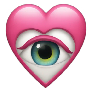 Eye heart style sticker