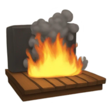 this is fine meme, room on fire sticker