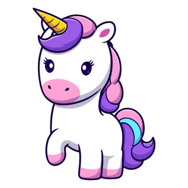 rainbow unicorn sticker