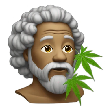 god smoking weed sticker