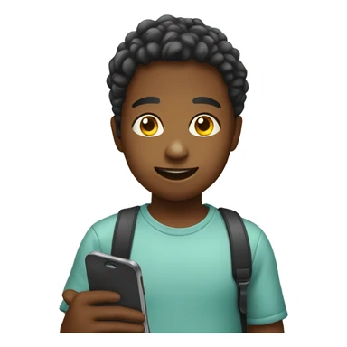 children with a phone sticker