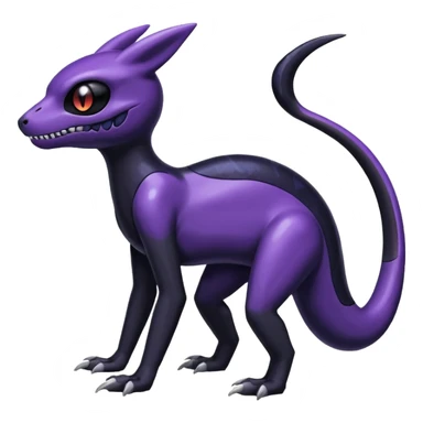 Shiny Duskull-Salandit-Umbreon-Fakémon-hybrid-creature (full body)  sticker