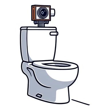 toilet with camera on head, skibidi toilet cameraman sticker