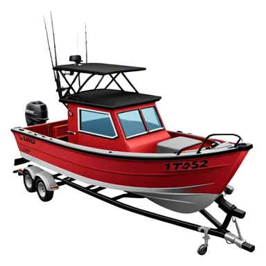 Fishing Boat - Lund 1775 Crossover XS (Model Year: 2022) (Iconic colour: Red with black trim) sticker