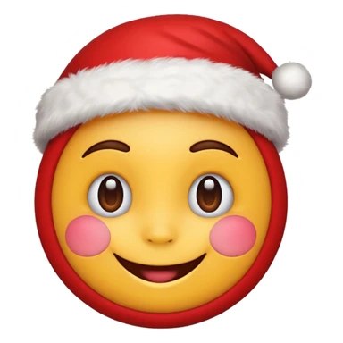 Cute christmas emoji sticker