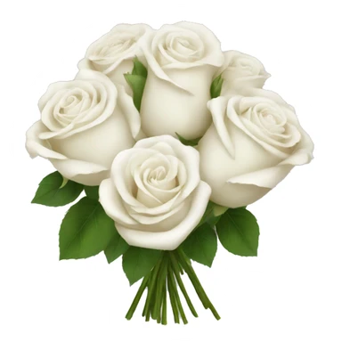 White roses bouquet  sticker