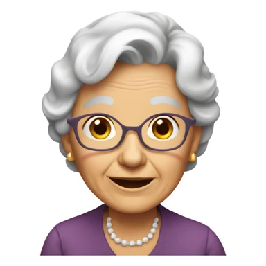 Old lady birthday  sticker