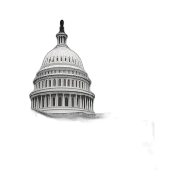 us capitol building black and white sticker