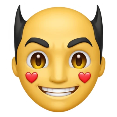batman emoji with hearts in his eyes sticker