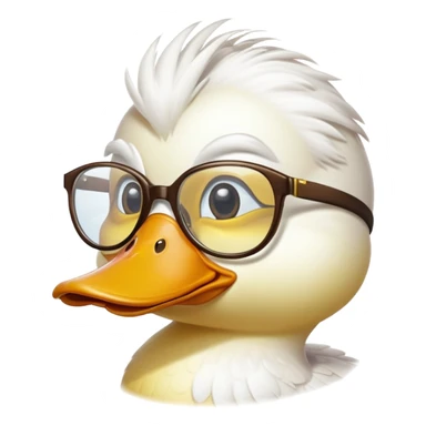 Duck with glasses sticker