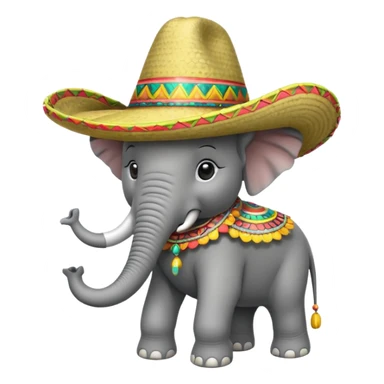 Elefante con sombrero sticker