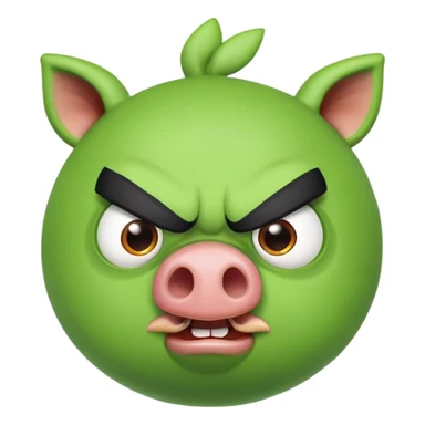 Angry birds pig emoji  sticker
