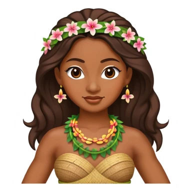 Hula dancer sticker