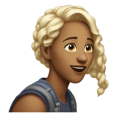 Gorgeous reaction after seeing her  sticker