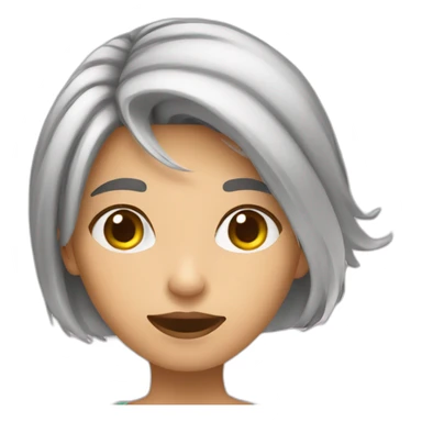 Girl who is taking a selfie with phone in front of face sticker