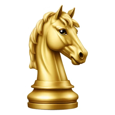 golden horse chess piece facing the left sticker