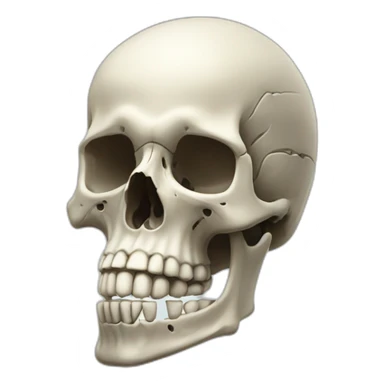 Skull with hand near neck showing death sticker