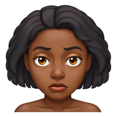 black woman with disgusted face sticker