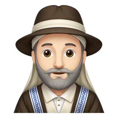 Rabbi wearing a Tallit and Borcelino sticker