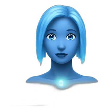 Blue cortana hologram sticker