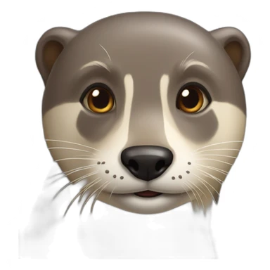 Une loutre sur un chien sticker