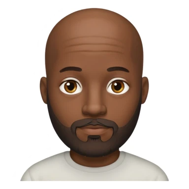 African American male bald salt & pepper beard sticker