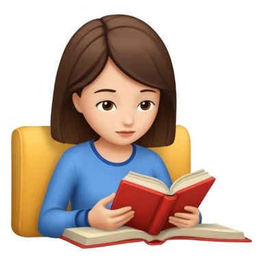 A girl reading novels  sticker