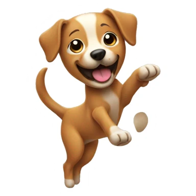 Dog doing a cartwheel sticker