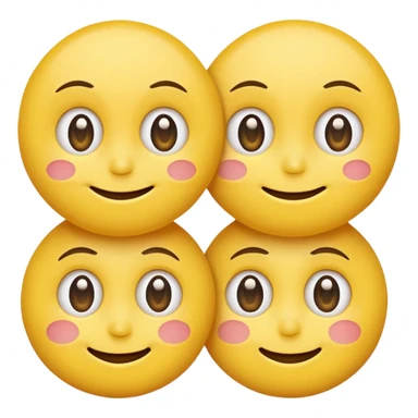 One smiley emojis smiling and frowning with big eyes sticker