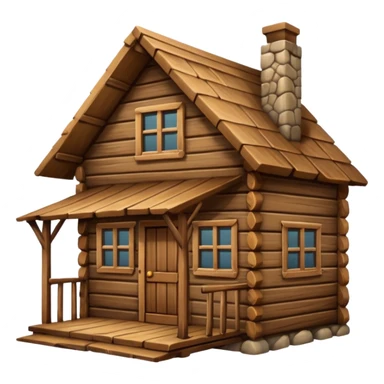 wood cabin sticker