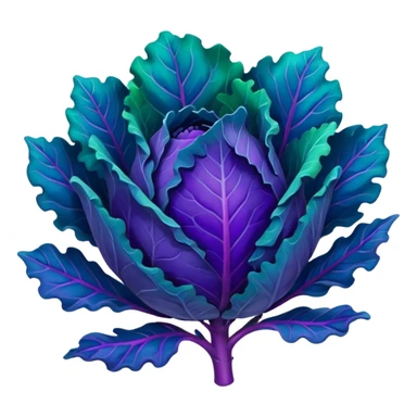 Blue and purple kale  sticker