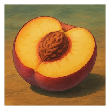 nectarine half sticker