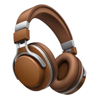 Brown headphones  sticker