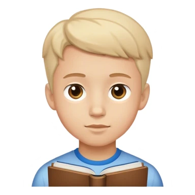Education boy with knowledge sticker