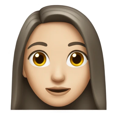 A brunette white woman with long dark hair sticker