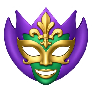 Louisiana themed ski mask with fleur-de-lis and Mardi Gras colors sticker