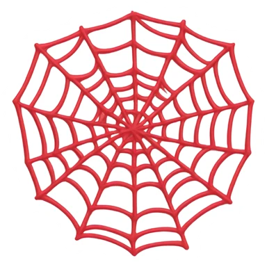 A red spiderweb sticker